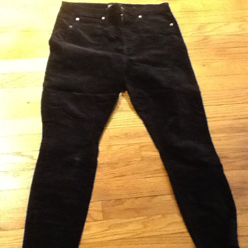 Black True Skinny Velvety Jeans